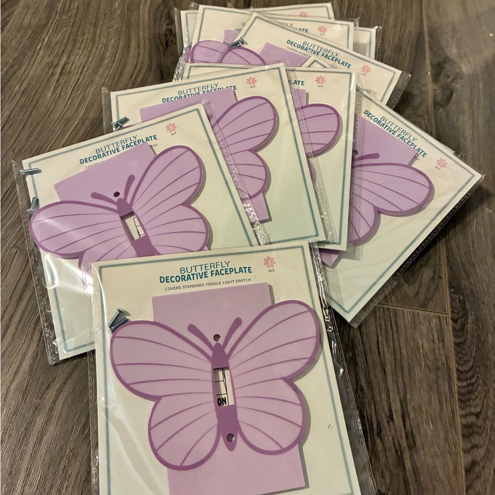 Butterfly Decorative Faceplate - Purple